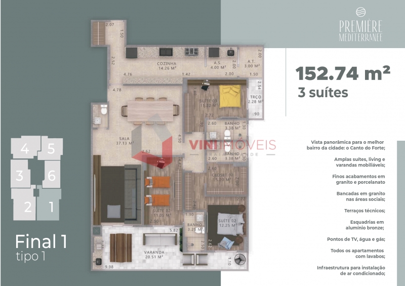 Apartamento em Canto Do Forte